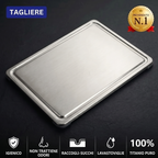 Tagliere in titanio con canale raccogli-succhi, igienico e inodore