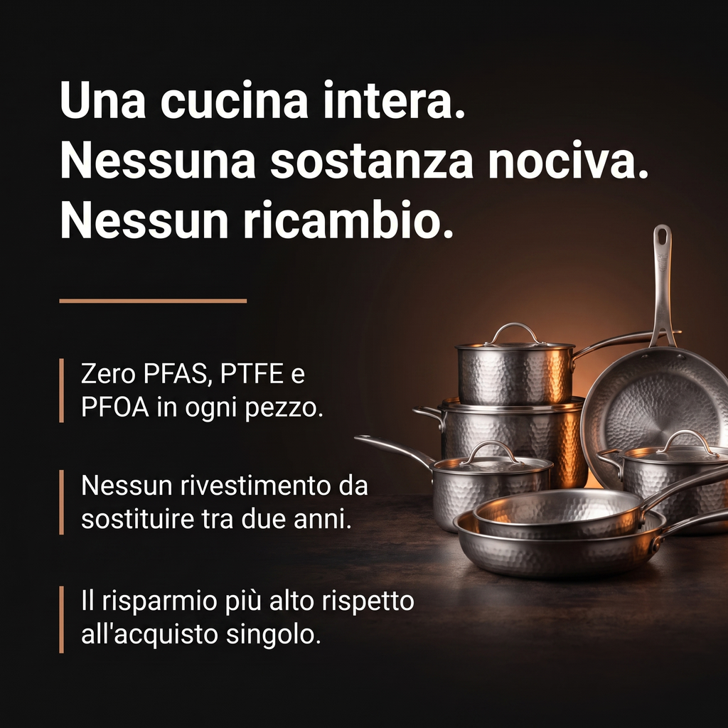 Una cucina intera senza sostanze nocive e senza ricambi