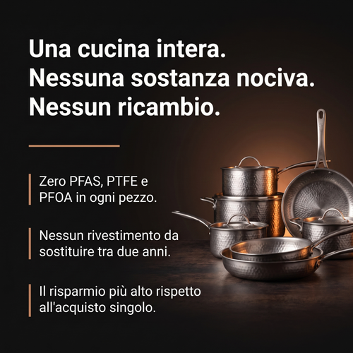 Una cucina intera senza sostanze nocive e senza ricambi