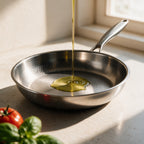 Padella in titanio martellata a mano – antiaderente senza rivestimento